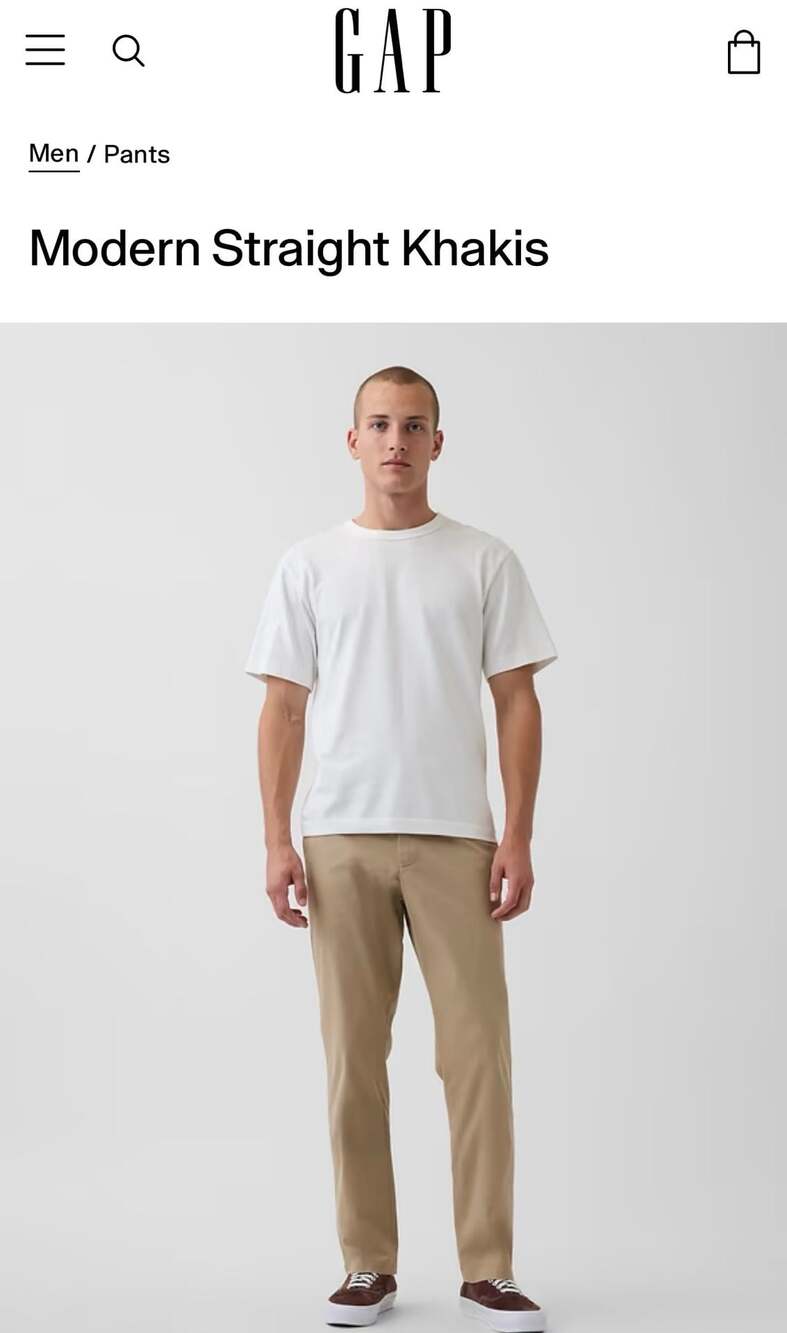 Gap Slim Fit Khakis In Tan 34x36
